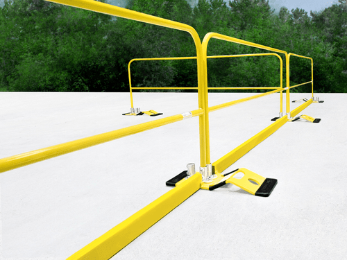 Frontline Guardrail System Non - Penetrating Complete 100' Kit - OSHA Compliant - Lined Out Frontline Guardrail System Non - Penetrating Complete 100' Kit - OSHA CompliantWork Safety Harnesses