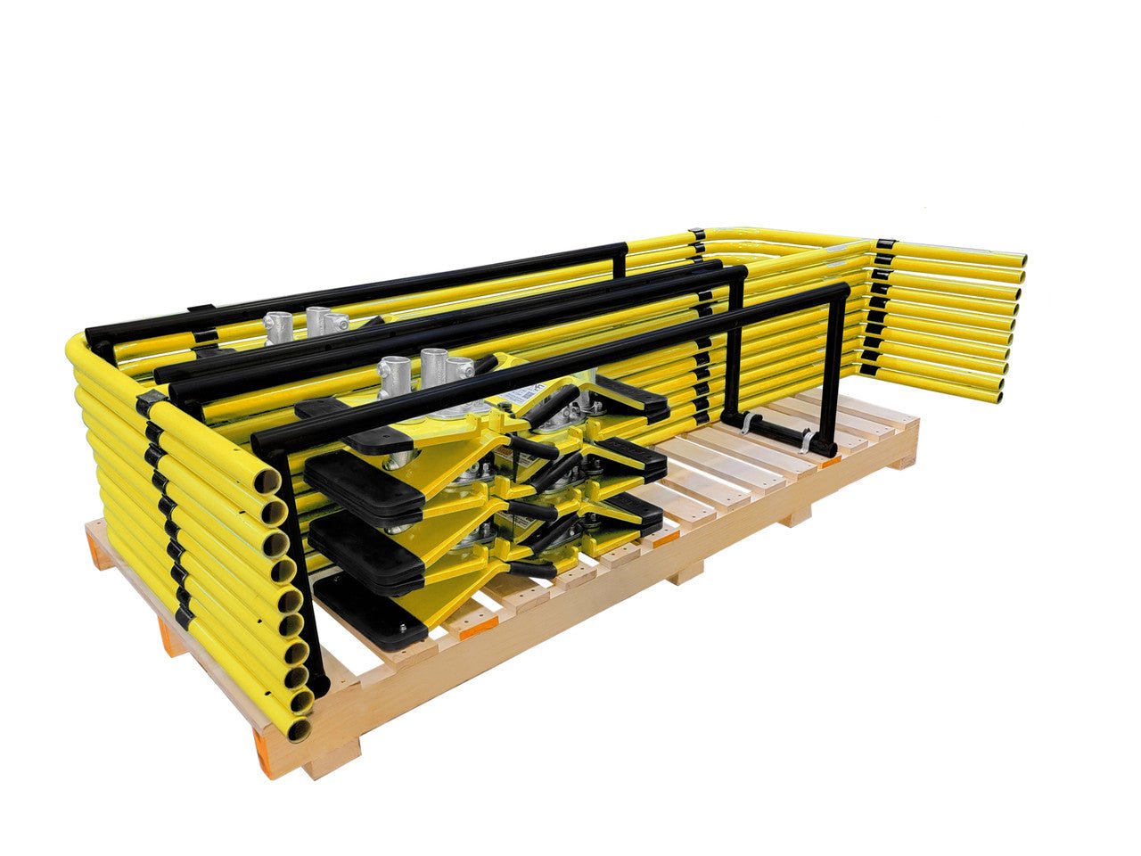Frontline Guardrail System Non - Penetrating Complete 75' Kit - Lined Out Frontline Guardrail System Non - Penetrating Complete 75' KitWork Safety Harnesses