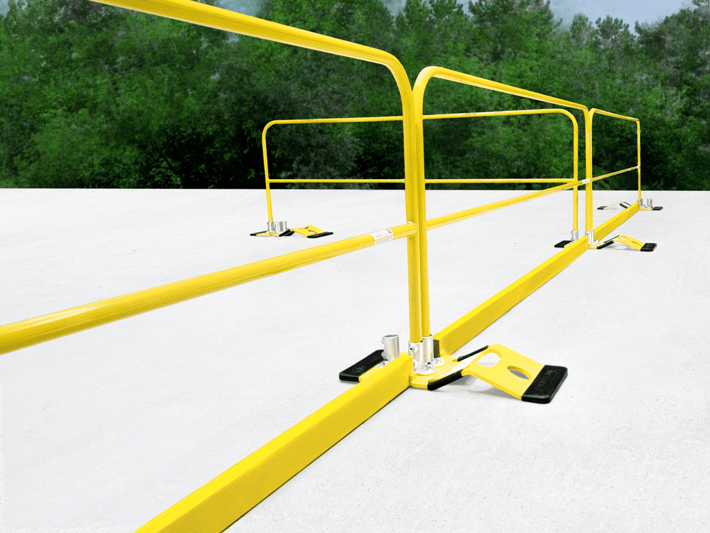 Frontline Guardrail System Non - Penetrating Complete 75' Kit - Lined Out Frontline Guardrail System Non - Penetrating Complete 75' KitWork Safety Harnesses