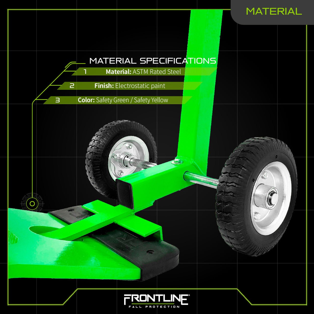 Frontline GUBDOYLW Guardrail Base Lifting Dolly - Lined Out Frontline GUBDOYLW Guardrail Base Lifting DollyTool Organizer Liners & Inserts