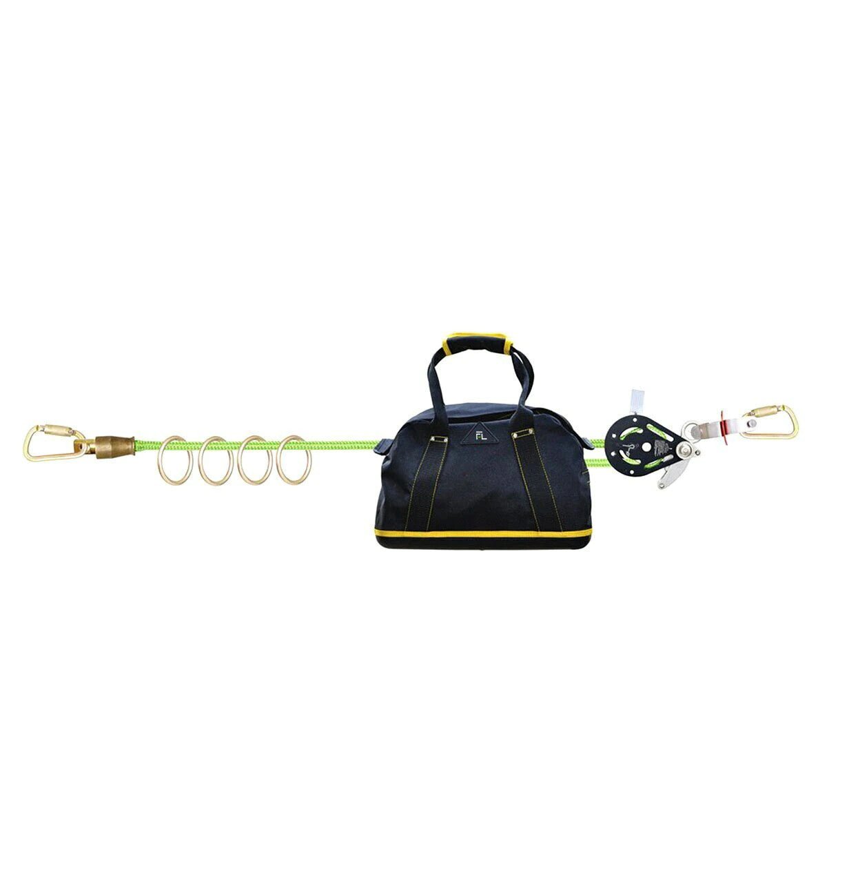 Frontline HLK1004 4 - person 100' Adjustable Horizontal Lifeline System with 6' Anchor Straps - Lined Out Frontline HLK1004 4 - person 100' Adjustable Horizontal Lifeline System with 6' Anchor StrapsWork Safety Harnesses