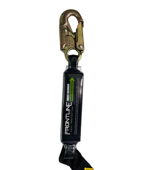 Frontline LES61S - US Patriot 6' Single Leg Elastic Lanyard with Snaphooks - Made in USA - Lined Out Frontline LES61S - US Patriot 6' Single Leg Elastic Lanyard with Snaphooks - Made in USAWork Safety Harnesses