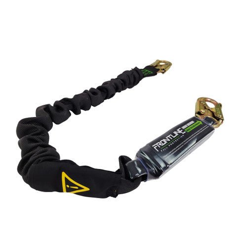 Frontline LES61S - US Patriot 6' Single Leg Elastic Lanyard with Snaphooks - Made in USA - Lined Out Frontline LES61S - US Patriot 6' Single Leg Elastic Lanyard with Snaphooks - Made in USAWork Safety Harnesses