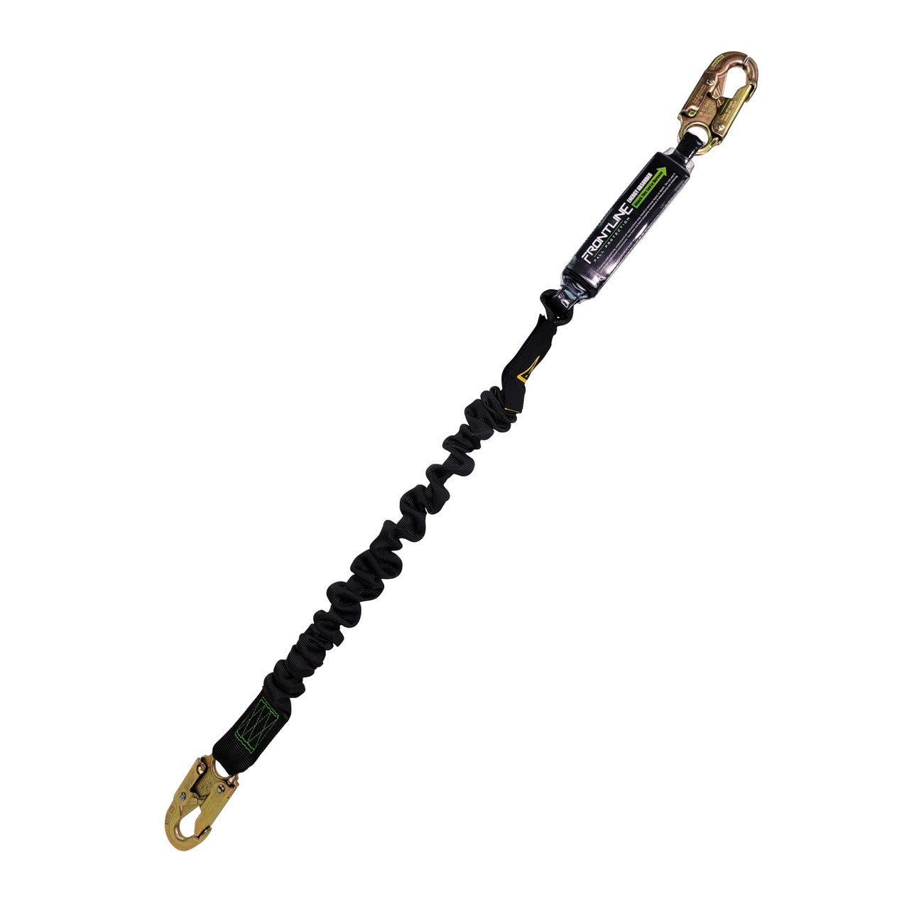 Frontline LES61S - US Patriot 6' Single Leg Elastic Lanyard with Snaphooks - Made in USA - Lined Out Frontline LES61S - US Patriot 6' Single Leg Elastic Lanyard with Snaphooks - Made in USAWork Safety Harnesses