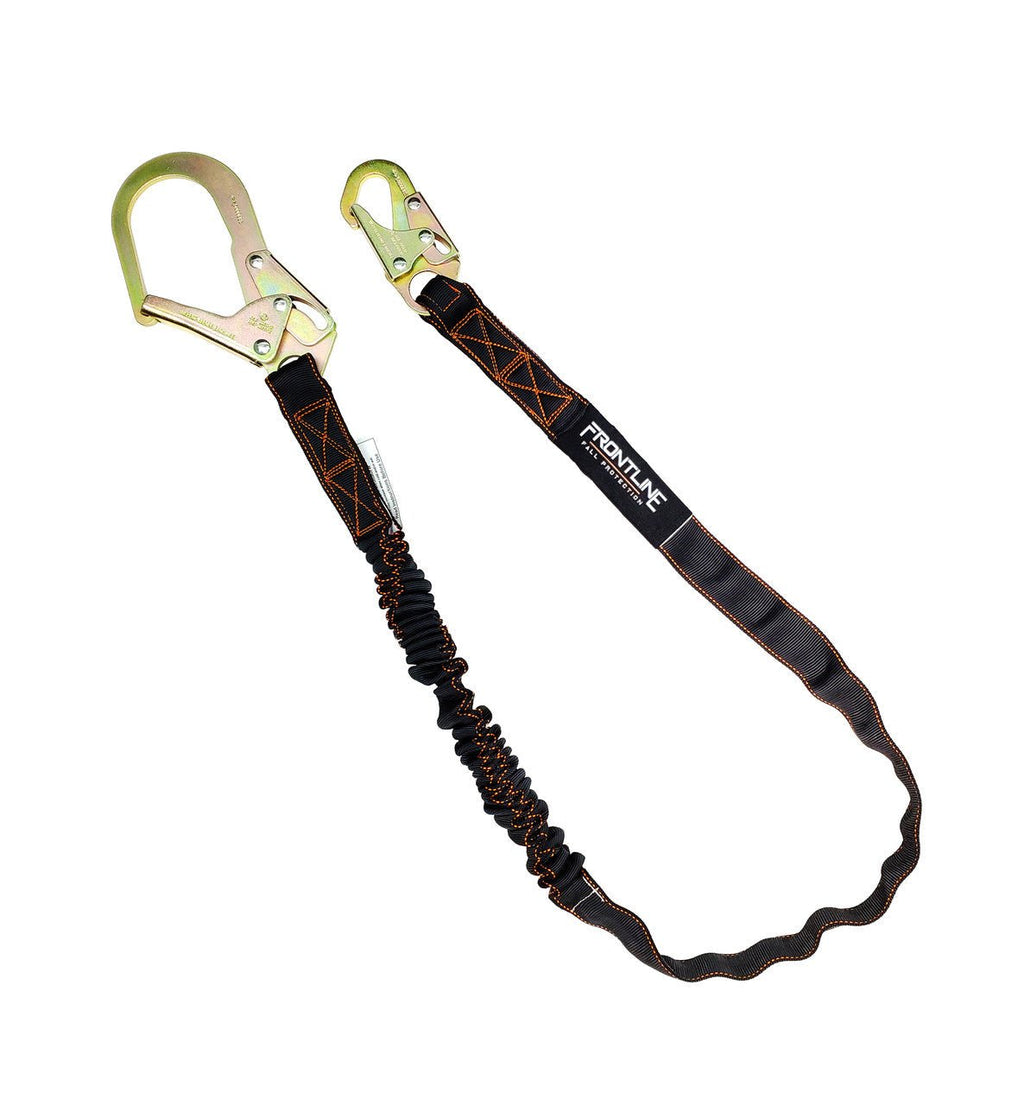 Frontline LIS61R Combat 6' Single Leg Rebar Hook End Lanyard with Internal Shock Absorber - Lined Out Frontline LIS61R Combat 6' Single Leg Rebar Hook End Lanyard with Internal Shock AbsorberWork Safety Harnesses
