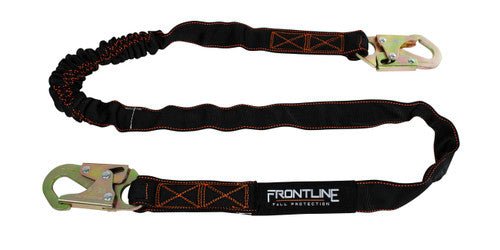 Frontline LIS61S Combat 6' Single Leg Snaphook Lanyard with Internal Shock Absorber - Lined Out Frontline LIS61S Combat 6' Single Leg Snaphook Lanyard with Internal Shock AbsorberWork Safety Harnesses