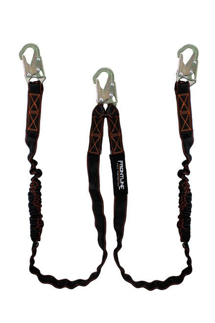 Frontline LIS62S Combat 6' Double Leg Snaphook Lanyard with Internal Shock Absorber - Lined Out Frontline LIS62S Combat 6' Double Leg Snaphook Lanyard with Internal Shock AbsorberWork Safety Harnesses