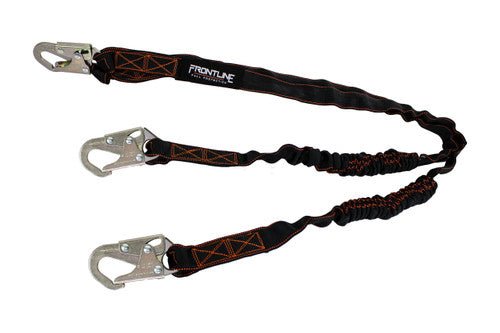 Frontline LIS62S Combat 6' Double Leg Snaphook Lanyard with Internal Shock Absorber - Lined Out Frontline LIS62S Combat 6' Double Leg Snaphook Lanyard with Internal Shock AbsorberWork Safety Harnesses