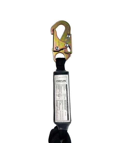 Frontline LPO62RADJ Combat 6' Tie - Back Double Leg Shock Absorbing Lanyard with Rebar Hooks - Lined Out Frontline LPO62RADJ Combat 6' Tie - Back Double Leg Shock Absorbing Lanyard with Rebar HooksWork Safety Harnesses