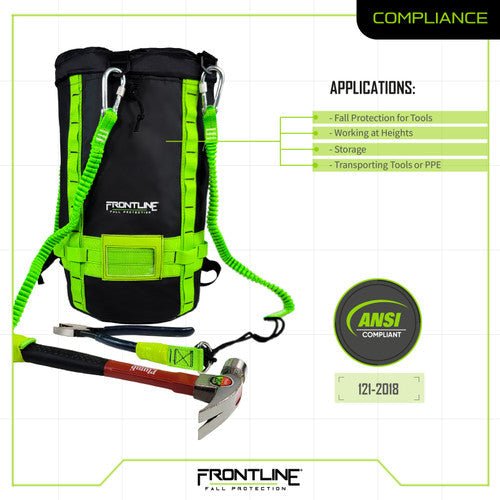 Frontline MPBAG50 Fall Protection for Tools and Storage Vinyl Bag - Lined Out Frontline MPBAG50 Fall Protection for Tools and Storage Vinyl BagWork Safety Harnesses