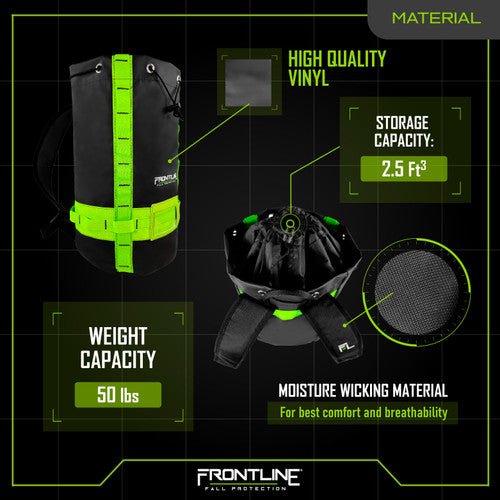 Frontline MPBAG50 Fall Protection for Tools and Storage Vinyl Bag - Lined Out Frontline MPBAG50 Fall Protection for Tools and Storage Vinyl BagWork Safety Harnesses
