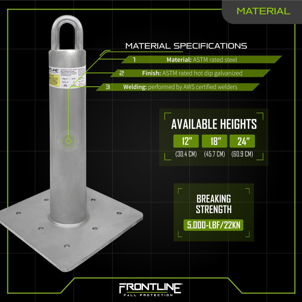Frontline RC Concrete Roof Anchor 12" - Lined Out Frontline RC Concrete Roof Anchor 12"Work Safety Harnesses