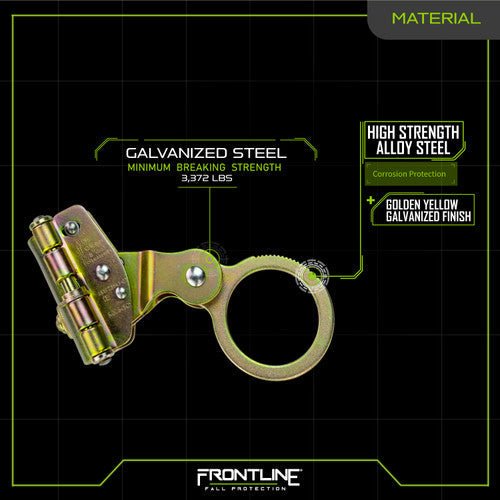 Frontline RGSS58 Self - tracking Rope Grab for 5/8" Lifeline Rope - Lined Out Frontline RGSS58 Self - tracking Rope Grab for 5/8" Lifeline RopeWork Safety Harnesses