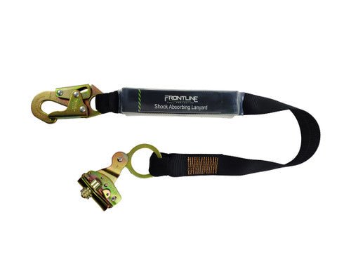 Frontline RGSS58ES Self - tracking Rope Grab 5/8" with 3' Lanyard - Lined Out Frontline RGSS58ES Self - tracking Rope Grab 5/8" with 3' LanyardWork Safety Harnesses