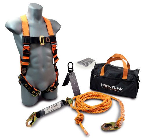 Frontline RK5PTB25 Combat Complete Roofers Kit with 25' Lifeline - Lined Out Frontline RK5PTB25 Combat Complete Roofers Kit with 25' LifelineWork Safety Harnesses