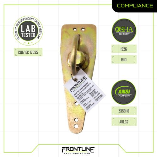 Frontline ROB01 Bull Ring Reusable Roof Anchor - Lined Out Frontline ROB01 Bull Ring Reusable Roof AnchorWork Safety Harnesses