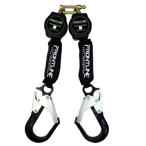 Frontline RPA062RA Aramid Twin Fiber Web 6' SRL with Aluminum Rebar Hook Ends - Lined Out Frontline RPA062RA Aramid Twin Fiber Web 6' SRL with Aluminum Rebar Hook EndsWork Safety Harnesses