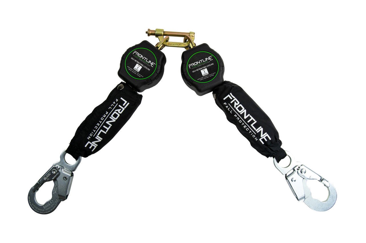 Frontline RPA062S Aramid Twin Fiber Web Single Leg 6' SRL with Steel Snap Hook Ends - Lined Out Frontline RPA062S Aramid Twin Fiber Web Single Leg 6' SRL with Steel Snap Hook EndsWork Safety Harnesses