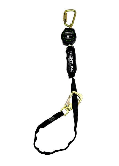 Frontline RPA091TB Tie Back Single Leg Web 9' SRL with Tie Back Hook End - Lined Out Frontline RPA091TB Tie Back Single Leg Web 9' SRL with Tie Back Hook EndWork Safety Harnesses