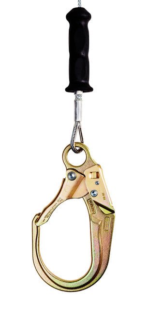 Frontline RPG081RLE Leading Edge Cable Single Leg 8' SRL with Steel Rebar Hook End - Lined Out Frontline RPG081RLE Leading Edge Cable Single Leg 8' SRL with Steel Rebar Hook EndWork Safety Harnesses