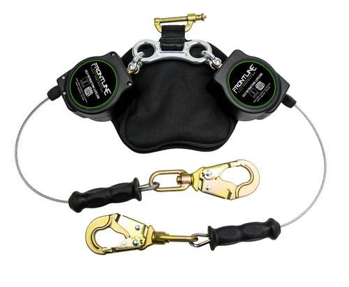 Frontline RPG082SLE Leading Edge Cable Twin Leg 8' SRL with Steel Snap Hook Ends - Lined Out Frontline RPG082SLE Leading Edge Cable Twin Leg 8' SRL with Steel Snap Hook EndsWork Safety Harnesses