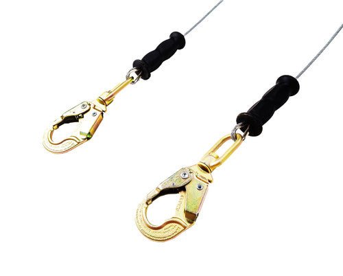 Frontline RPG082SLE Leading Edge Cable Twin Leg 8' SRL with Steel Snap Hook Ends - Lined Out Frontline RPG082SLE Leading Edge Cable Twin Leg 8' SRL with Steel Snap Hook EndsWork Safety Harnesses