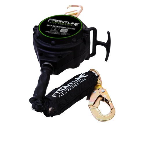 Frontline RPGCLE Leading Edge Cable Single Leg SRL with Steel Snap Hook End with Carry on Handle and Tagline - Lined Out Frontline RPGCLE Leading Edge Cable Single Leg SRL with Steel Snap Hook End with Carry on Handle and TaglineWork Safety Harnesses
