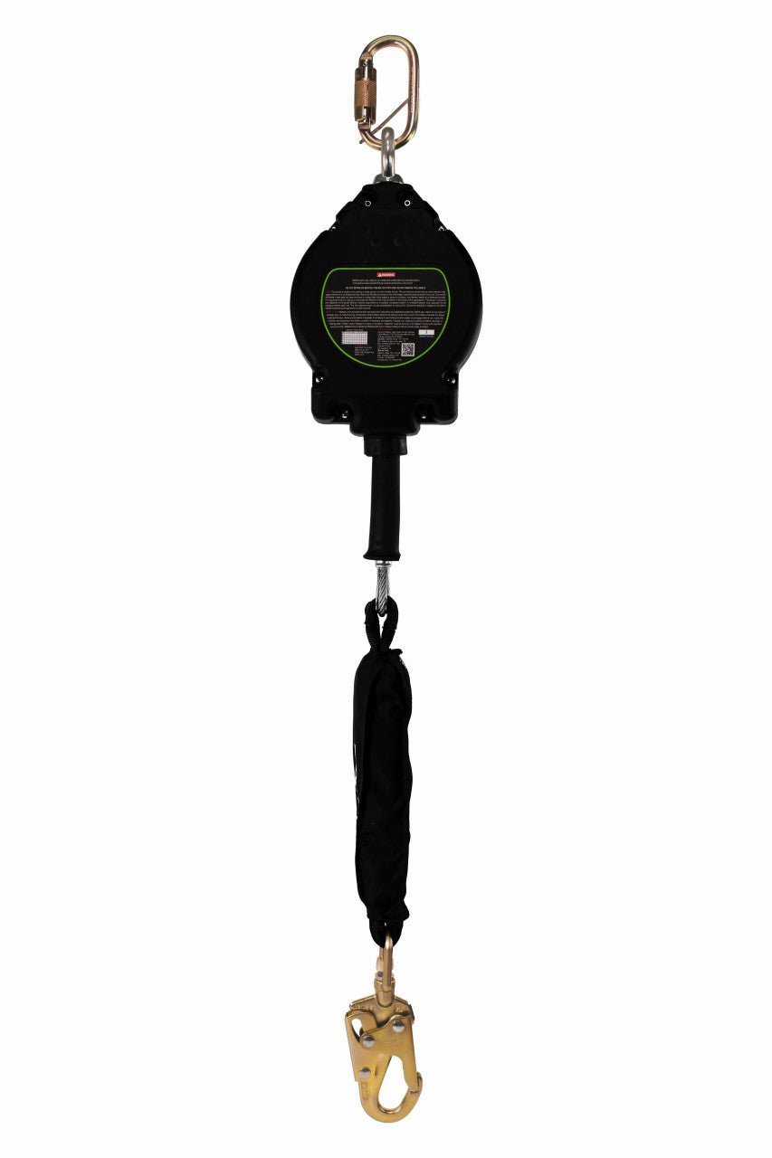 Frontline RPGLE Leading Edge Cable Single Leg SRL with Steel Snap Hook End - Lined Out Frontline RPGLE Leading Edge Cable Single Leg SRL with Steel Snap Hook EndWork Safety Harnesses