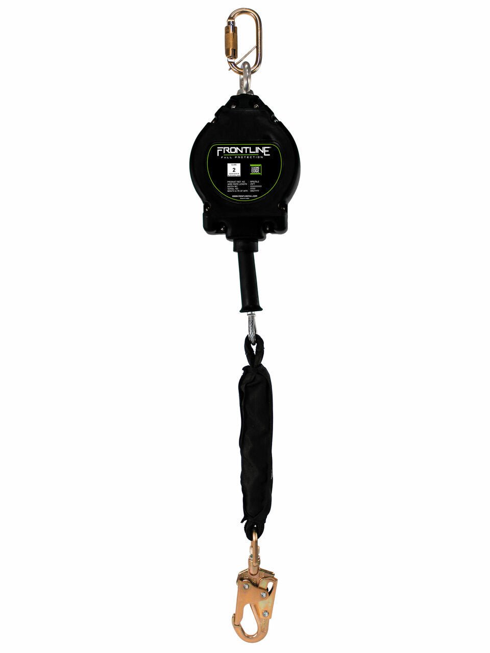 Frontline RPGLE Leading Edge Cable Single Leg SRL with Steel Snap Hook End - Lined Out Frontline RPGLE Leading Edge Cable Single Leg SRL with Steel Snap Hook EndWork Safety Harnesses