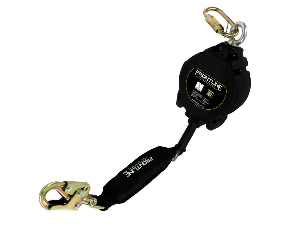 Frontline RPGLE Leading Edge Cable Single Leg SRL with Steel Snap Hook End - Lined Out Frontline RPGLE Leading Edge Cable Single Leg SRL with Steel Snap Hook EndWork Safety Harnesses
