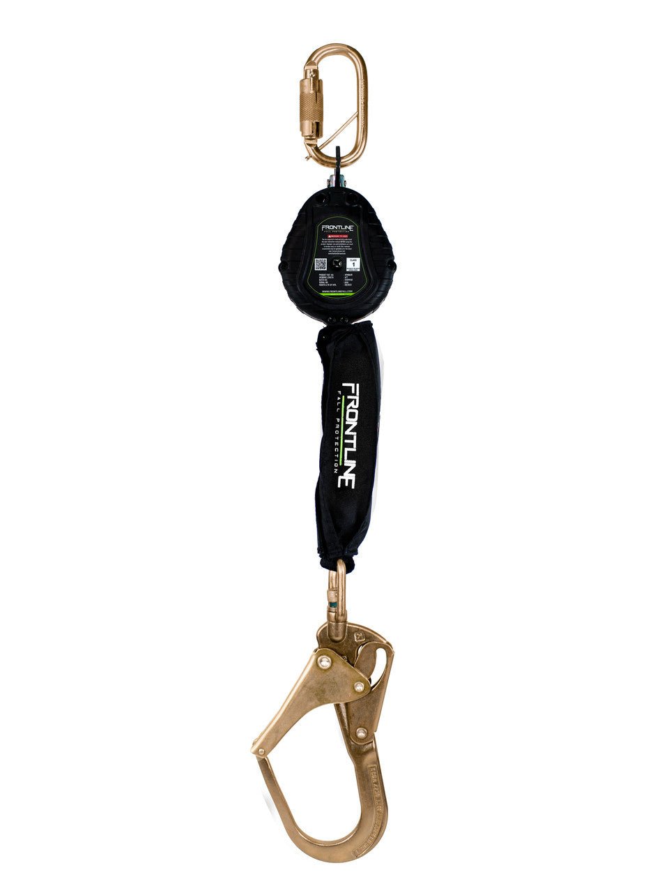 Frontline RPW061R Web Single Leg 6' SRL with Steel Rebar Hook End - Lined Out Frontline RPW061R Web Single Leg 6' SRL with Steel Rebar Hook EndWork Safety Harnesses