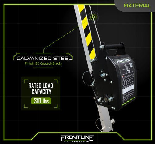 Frontline RUW60 MEGApod 60' Confined Space Winch with Galvanized Steel Cable - Lined Out Frontline RUW60 MEGApod 60' Confined Space Winch with Galvanized Steel CableWork Safety Harnesses
