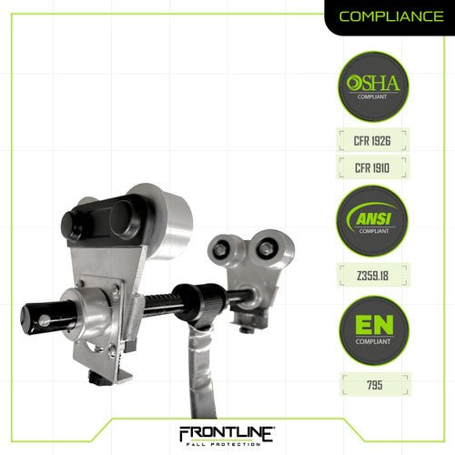 Frontline ST10HTK Aluminum Beam Trolley Anchor for 3" - 10" Wide I - Beams - Lined Out Frontline ST10HTK Aluminum Beam Trolley Anchor for 3" - 10" Wide I - BeamsWork Safety Harnesses