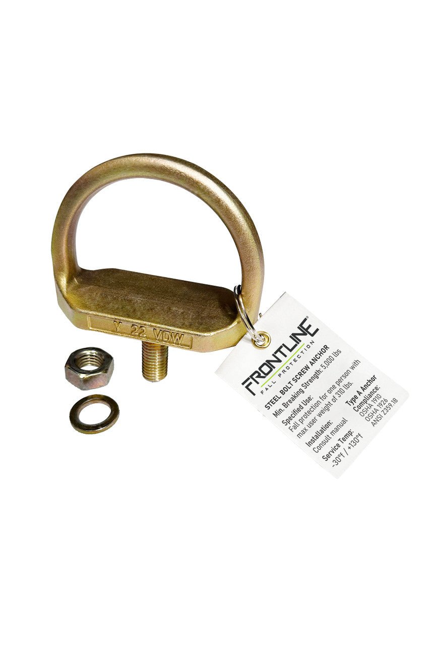 Frontline STB01 Steel Bolt Threaded Anchor - Lined Out Frontline STB01 Steel Bolt Threaded AnchorWork Safety Harnesses