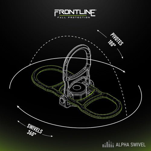 Frontline STB5K ALPHA Swivel 5k Steel Anchor - Lined Out Frontline STB5K ALPHA Swivel 5k Steel AnchorWork Safety Harnesses