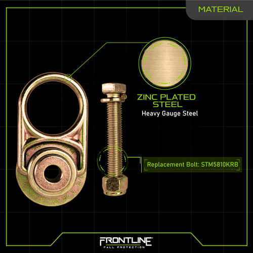 Frontline STM5810K MEGA Swivel 10k Steel Anchor - Lined Out Frontline STM5810K MEGA Swivel 10k Steel AnchorWork Safety Harnesses