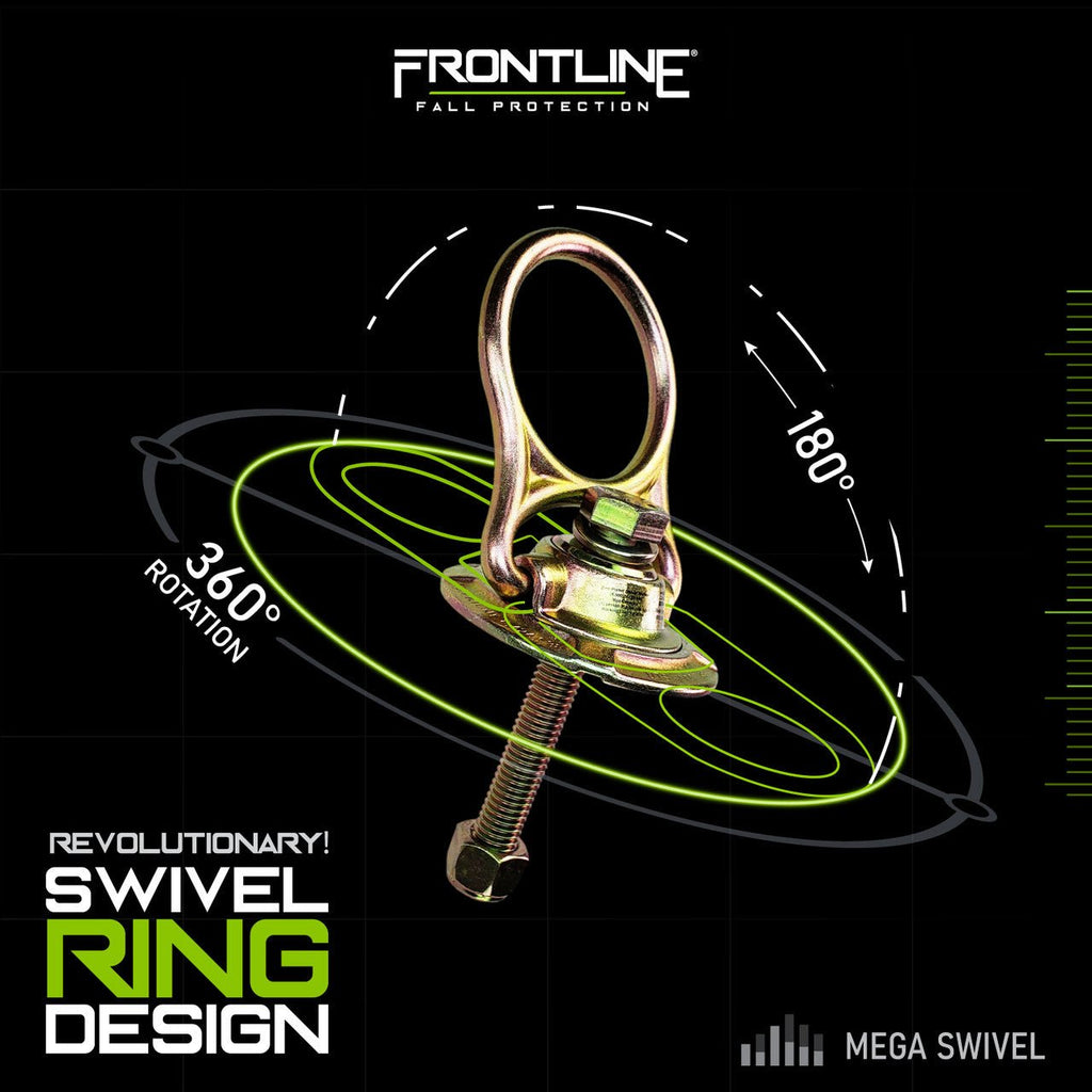 Frontline STM585K MEGA Swivel 5k Steel Anchor - Lined Out Frontline STM585K MEGA Swivel 5k Steel AnchorWork Safety Harnesses