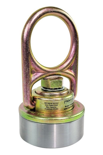 Frontline STMP10K - WO + STM10K - SA MEGA Swivel 10k Steel Anchor with Weld - on Puck - Lined Out Frontline STMP10K - WO + STM10K - SA MEGA Swivel 10k Steel Anchor with Weld - on PuckWork Safety Harnesses