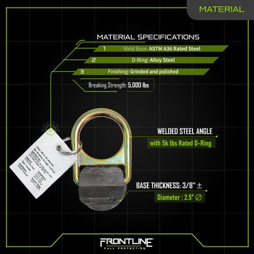 Frontline STW01 Weld - on Anchor - Lined Out Frontline STW01 Weld - on AnchorWork Safety Harnesses