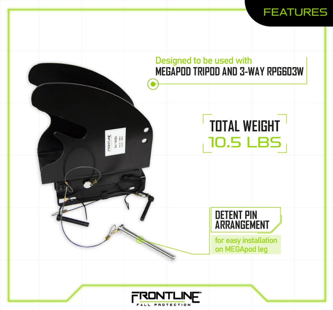 Frontline TACBU MEGApod Universal Bracket for Retrieval SRL - Lined Out Frontline TACBU MEGApod Universal Bracket for Retrieval SRLWork Safety Harnesses