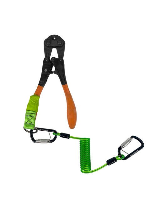 Frontline TLC05 ToolGrip Coil Tool Tether 5 lbs with Double Self - locking Aluminum Carabiner - Lined Out Frontline TLC05 ToolGrip Coil Tool Tether 5 lbs with Double Self - locking Aluminum CarabinerWork Safety Harnesses