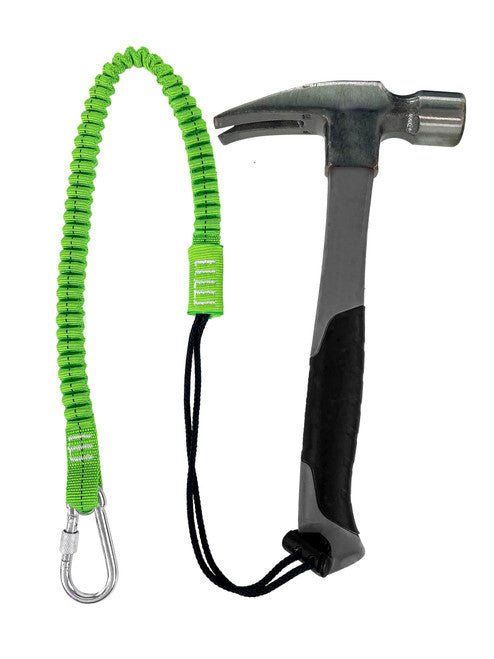 Frontline TLS15 ToolGrip Elastic Tool Tether 15 lbs with Steel Turn Lock Carabiner - Lined Out Frontline TLS15 ToolGrip Elastic Tool Tether 15 lbs with Steel Turn Lock CarabinerWork Safety Harnesses