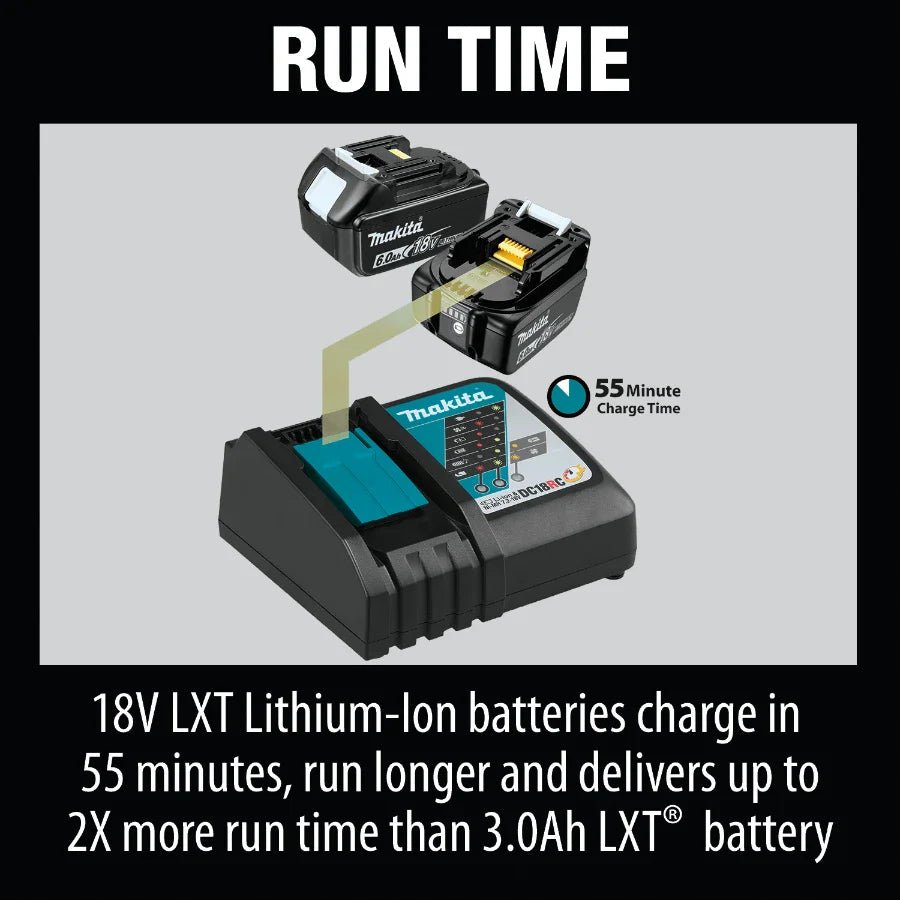 Makita BL1860B 18V LXT® Lithium‑Ion 6.0Ah Battery - Lined Out Makita BL1860B 18V LXT® Lithium‑Ion 6.0Ah BatteryPower Tool Batteries