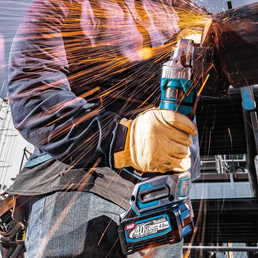 Makita GAG14M1 40V max XGT® Brushless Cordless 4‑1/2” / 6" Paddle Switch Angle Grinder Kit, with Electric Brake (4.0Ah) - Lined Out Makita GAG14M1 40V max XGT® Brushless Cordless 4‑1/2” / 6" Paddle Switch Angle Grinder Kit, with Electric Brake (4.0Ah)Grinders