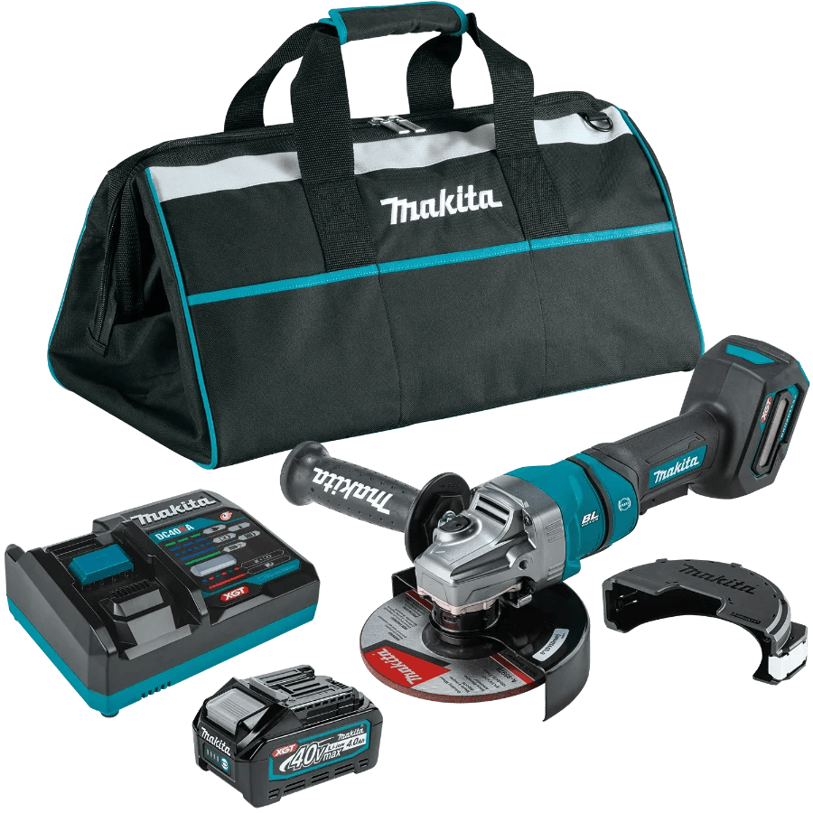 Makita GAG14M1 40V max XGT® Brushless Cordless 4‑1/2” / 6" Paddle Switch Angle Grinder Kit, with Electric Brake (4.0Ah) - Lined Out Makita GAG14M1 40V max XGT® Brushless Cordless 4‑1/2” / 6" Paddle Switch Angle Grinder Kit, with Electric Brake (4.0Ah)Grinders