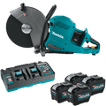 Makita GEC01PL4 80V max (40V max X2) XGT® Brushless 14" Power Cutter Kit with 4 Batteries, AFT®, Electric Brake (8.0Ah) - Lined Out Makita GEC01PL4 80V max (40V max X2) XGT® Brushless 14" Power Cutter Kit with 4 Batteries, AFT®, Electric Brake (8.0Ah)Cut - Off Saws