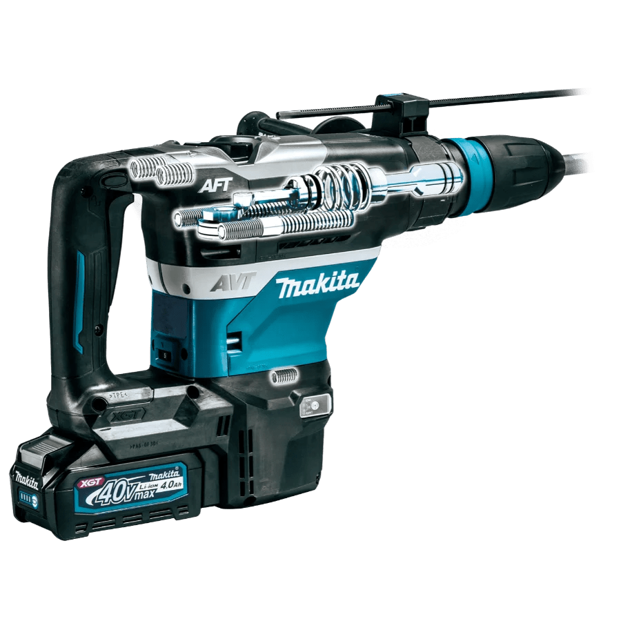 Makita GRH05M1 40V max XGT® Brushless 1‑9/16" SDS‑MAX AVT® Rotary Hammer Kit, AFT®, AWS® Capable (4.0Ah) - Lined Out Makita GRH05M1 40V max XGT® Brushless 1‑9/16" SDS‑MAX AVT® Rotary Hammer Kit, AFT®, AWS® Capable (4.0Ah)Handheld Power Drills