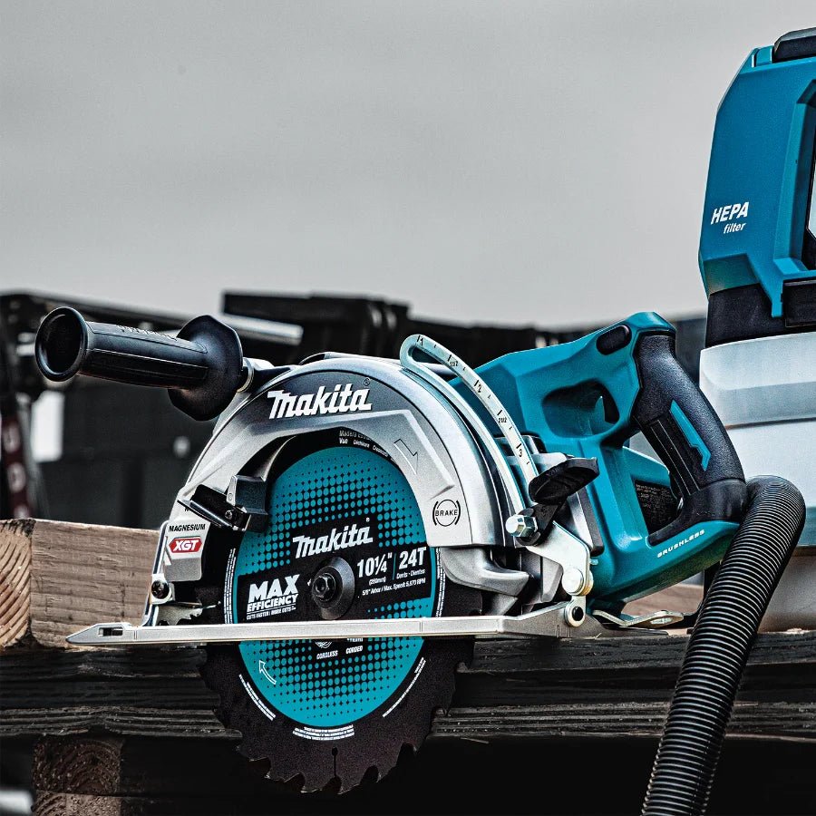 Makita GSR02M1 40V max XGT® Brushless Cordless Rear Handle 10‑1/4" Circular Saw Kit, AWS® Capable (4.0Ah) - Lined Out Makita GSR02M1 40V max XGT® Brushless Cordless Rear Handle 10‑1/4" Circular Saw Kit, AWS® Capable (4.0Ah)Handheld Circular Saws