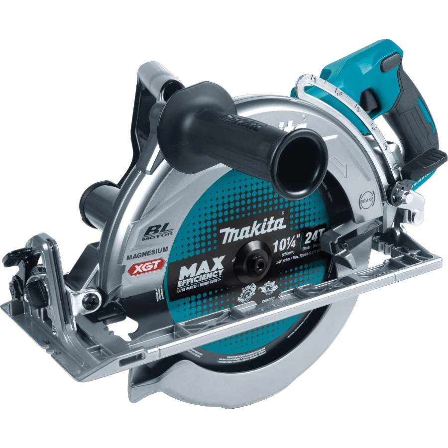 Makita GSR02M1 40V max XGT® Brushless Cordless Rear Handle 10‑1/4" Circular Saw Kit, AWS® Capable (4.0Ah) - Lined Out Makita GSR02M1 40V max XGT® Brushless Cordless Rear Handle 10‑1/4" Circular Saw Kit, AWS® Capable (4.0Ah)Handheld Circular Saws