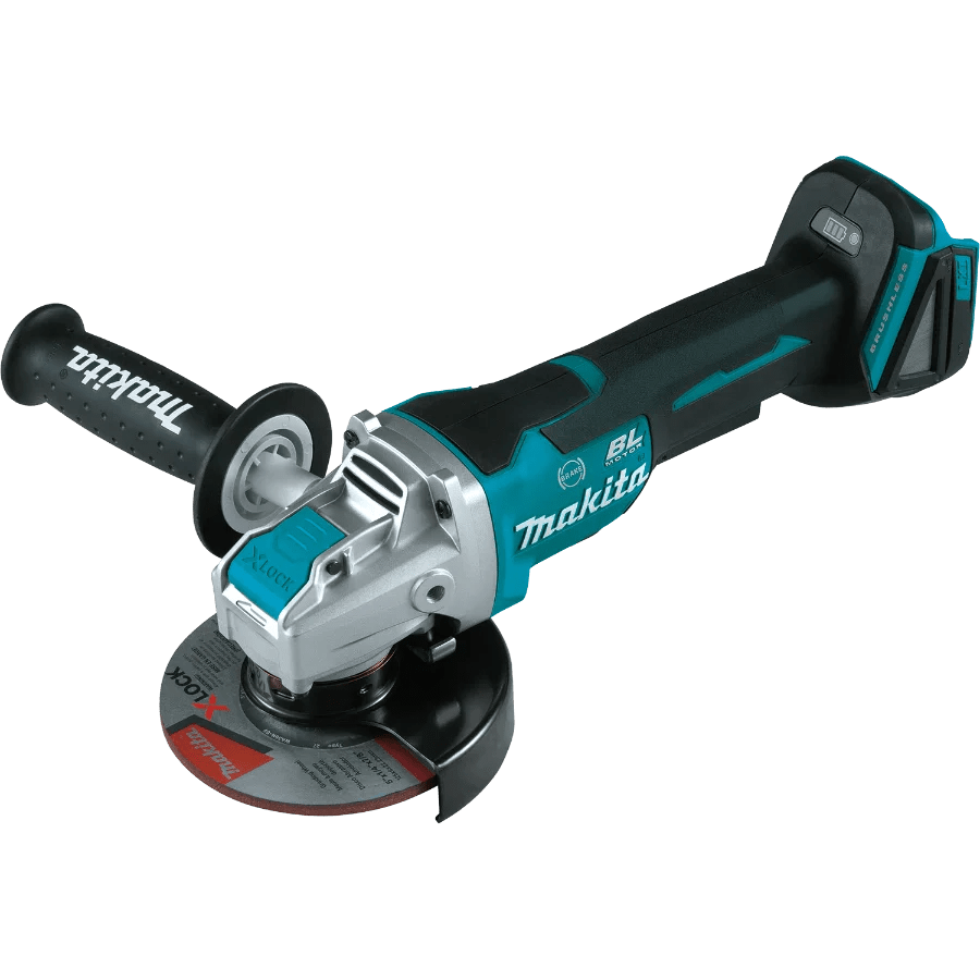Makita XAG26Z 18V LXT Lithium - Ion Brushless Cordless 4 - 1/2 / 5" Paddle Switch X - LOCK Angle Grinder - Lined Out Makita XAG26Z 18V LXT Lithium - Ion Brushless Cordless 4 - 1/2 / 5" Paddle Switch X - LOCK Angle GrinderGrinders
